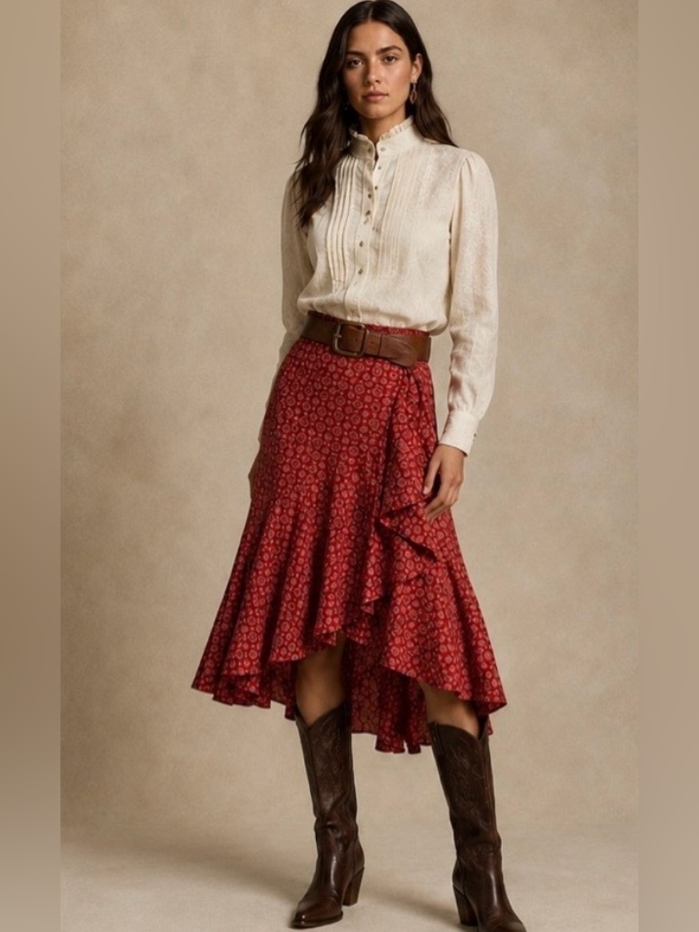 PETERSYN Vanessa Ruffle Skirt NWT Large